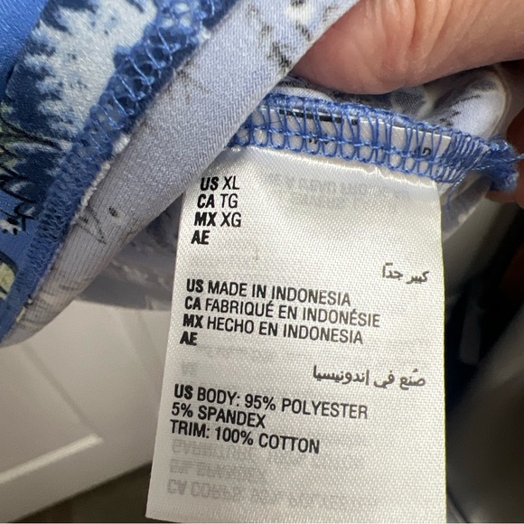 JM Collection Blue Floral Blouse - Picture 6 of 7